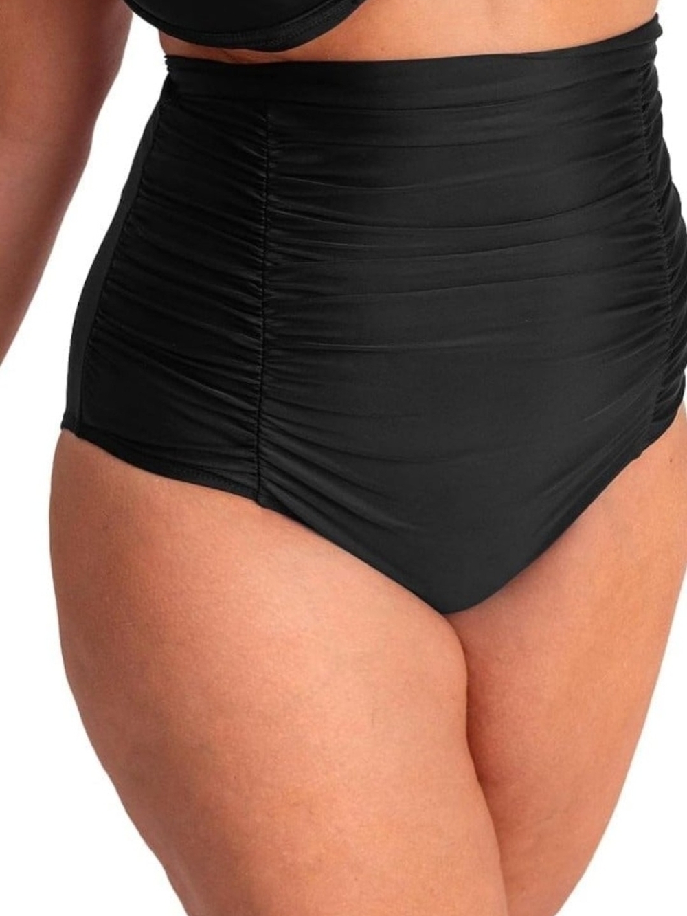 NWT-SHAPERMINT Women Ruched High Waisted Bikini Bottom Swimsuit, Tummy Control